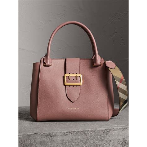 burberry buckle tote pink